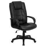 High Back Black Leather Executive Office Chair [GO-5301B-BK-LEA-GG]
