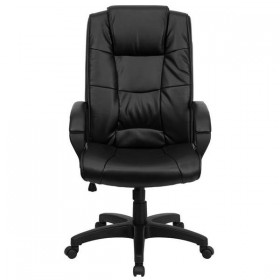 High Back Black Leather Executive Office Chair [GO-5301B-BK-LEA-GG]