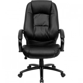 High Back Black Leather Executive Office Chair [GO-710-BK-GG]