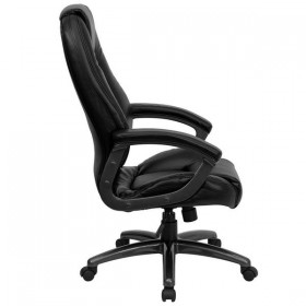 High Back Black Leather Executive Office Chair [GO-7145-BK-GG]