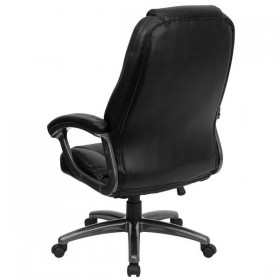 High Back Black Leather Executive Office Chair [GO-7145-BK-GG]