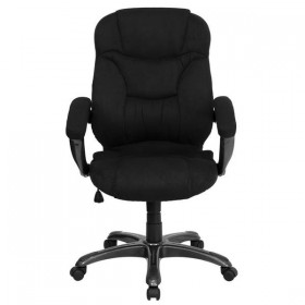 High Back Black Microfiber Upholstered Contemporary Office Chair [GO-725-BK-GG]