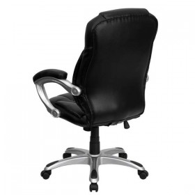 High Back Black Leather Contemporary Office Chair [GO-725-BK-LEA-GG]
