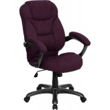 High Back Grape Microfiber Upholstered Contemporary Office Chair [GO-725-GRPE-GG]