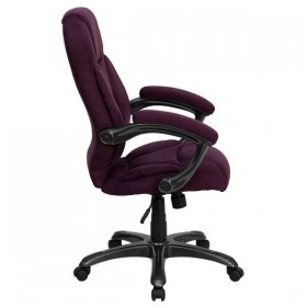 High Back Grape Microfiber Upholstered Contemporary Office Chair [GO-725-GRPE-GG]