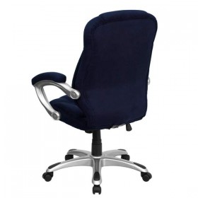 High Back Navy Blue Microfiber Upholstered Contemporary Office Chair [GO-725-NVY-GG]