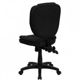 Mid-Back Black Fabric Multi-Functional Ergonomic Task Chair [GO-930F-BK-GG]