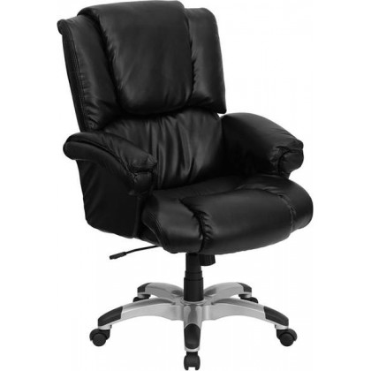 High Back Black Leather OverStuffed Executive Office Chair [GO-958-BK-GG]