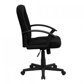 Mid-Back Black Fabric Executive Chair with Nylon Arms [GO-ST-6-BK-GG]