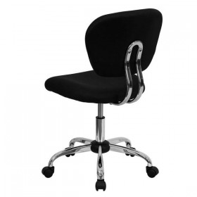Mid-Back Black Mesh Task Chair with Chrome Base [H-2376-F-BK-GG]