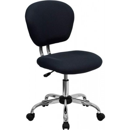 Mid-Back Gray Mesh Task Chair with Chrome Base [H-2376-F-GY-GG]
