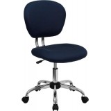 Mid-Back Navy Mesh Task Chair with Chrome Base [H-2376-F-NAVY-GG]