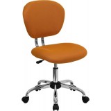 Mid-Back Orange Mesh Task Chair with Chrome Base [H-2376-F-ORG-GG]