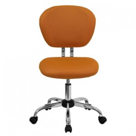 Mid-Back Orange Mesh Task Chair with Chrome Base [H-2376-F-ORG-GG]