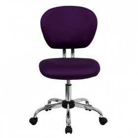 Mid-Back Purple Mesh Task Chair with Chrome Base [H-2376-F-PUR-GG]