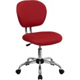 Mid-Back Red Mesh Task Chair with Chrome Base [H-2376-F-RED-GG]