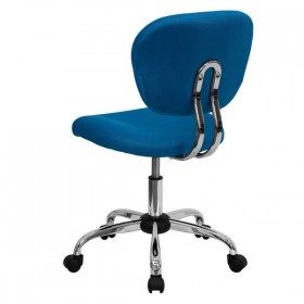 Mid-Back Turquoise Mesh Task Chair with Chrome Base [H-2376-F-TUR-GG]