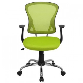 Mid-Back Green Mesh Office Chair with Chrome Finished Base [H-8369F-GN-GG]