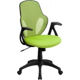 Mid-Back Executive Green Mesh Chair with Nylon Base [H-8880F-GN-GG]