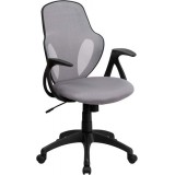 Mid-Back Executive Gray Mesh Chair with Nylon Base [H-8880F-GY-GG]
