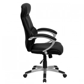 High Back Black Leather Executive Office Chair [H-9637L-1C-HIGH-GG]