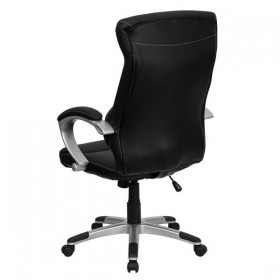 High Back Black Leather Executive Office Chair [H-9637L-1C-HIGH-GG]