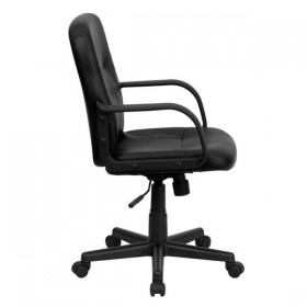 Mid-Back Black Glove Vinyl Executive Office Chair [H8020-GG]