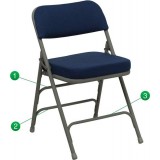 HERCULES Series Premium Curved Triple Braced & Quad Hinged Navy Fabric Upholstered Metal Folding Chair [HA-MC320AF-NVY-GG]
