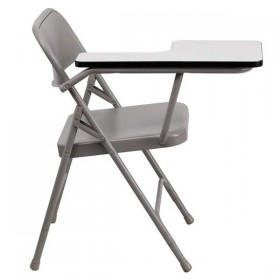 Premium Steel Folding Chair with Right Handed Tablet Arm [HF-309AST-RT-GG]