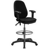 Ergonomic Multi-Functional Triple Paddle Drafting Stool with Adjustable Foot Ring and Arms [KC-B802M1KG-ARMS-GG]