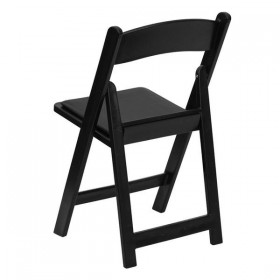 HERCULES Series 1000 lb. Capacity Black Resin Folding Chair with Black Vinyl Padded Seat [LE-L-1-BLACK-GG]