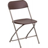 HERCULES Series 800 lb. Capacity Premium Brown Plastic Folding Chair [LE-L-3-BROWN-GG]