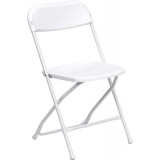HERCULES Series 800 lb. Capacity Premium White Plastic Folding Chair [LE-L-3-WHITE-GG]