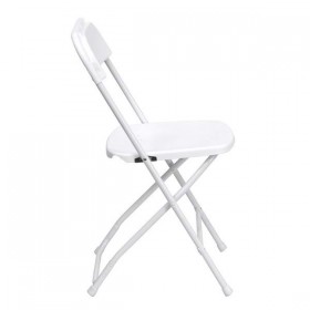 HERCULES Series 800 lb. Capacity Premium White Plastic Folding Chair [LE-L-3-WHITE-GG]