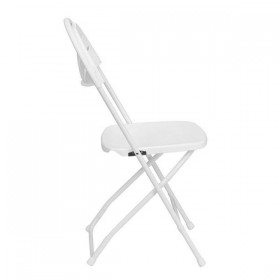 HERCULES Series 800 lb. Capacity White Plastic Fan Back Folding Chair [LE-L-4-WHITE-GG]