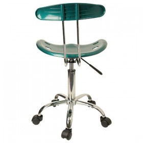 Vibrant Green and Chrome Computer Task Chair with Tractor Seat [LF-214-GREEN-GG]