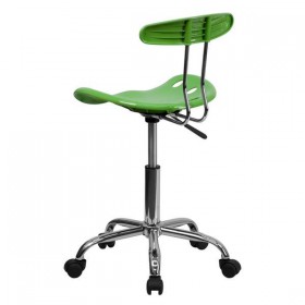 Vibrant Spicy Lime and Chrome Computer Task Chair with Tractor Seat [LF-214-SPICYLIME-GG]