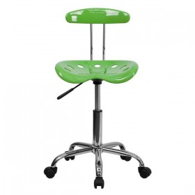 Vibrant Spicy Lime and Chrome Computer Task Chair with Tractor Seat [LF-214-SPICYLIME-GG]