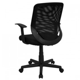 Mid-Back Black Mesh Office Chair with Mesh Fabric Seat [LF-W-95A-BK-GG]