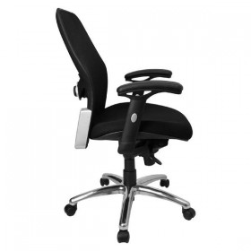 Mid-Back Super Mesh Office Chair with Black Fabric Seat and Knee Tilt Control [LF-W42-GG]