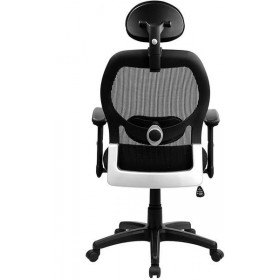 High Back Super Mesh Office Chair with Black Fabric Seat [LF-W42B-HR-GG]