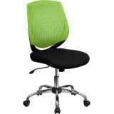 Mid-Back Green Designer Back Task Chair with Chrome Base [LF-X6-GREEN-GG]
