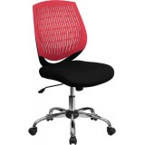 Mid-Back Red Designer Back Task Chair with Chrome Base [LF-X6-RED-GG]