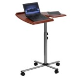 Angle and Height Adjustable Mobile Laptop Computer Table with Cherry Top [NAN-JN-2762-GG]