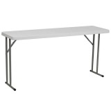 18''W x 60''L Granite White Plastic Folding Training Table [RB-1860-GG]