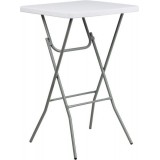 27'' Square Granite White Plastic Bar Height Folding Table [RB-2727-110-GG]