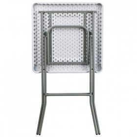 27'' Square Granite White Plastic Bar Height Folding Table [RB-2727-110-GG]