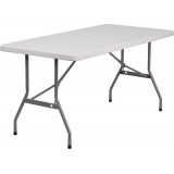 30''W x 60''L Blow Molded Plastic Folding Table [RB-3060-GG]