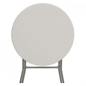 32'' Round Granite White Plastic Folding Table [RB-32R-GW-GG]