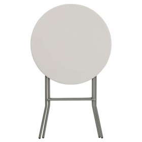 32'' Round Granite White Plastic Bar Height Folding Table [RB-32RB-BAR-GW-GG]